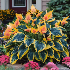 Хоста Флейм Данс купить по цене от 650р. в интернет-магазине «Посадика» с доставкой почтой в в Когалыме и по всей России – [изображение №1].